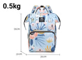 NNEDSZ Large Capacity Multi-Functional Baby Diaper Backpack - Stylish and Travel-Friendly Mummy Bag  floral Blue