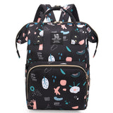 NNEDSZ Large Capacity Multi-Functional Baby Diaper Backpack - Stylish and Travel-Friendly Mummy Bag Black