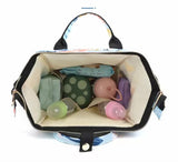 NNEDSZ Large Capacity Multi-Functional Baby Diaper Backpack - Stylish and Travel-Friendly Mummy Bag Black