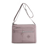 NNEDSZ Lightweight Nylon Crossbody Shoulder Bag - Purple, Adjustable Strap, Multi-Pocket Design