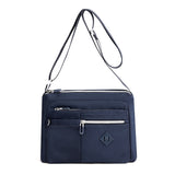 NNEDSZ Lightweight Nylon Crossbody Shoulder Bag - Dark Blue, Adjustable Strap, Multi-Pocket Design