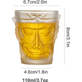NNEDSZ 4 PCS Black Myth Wukong Crystal Glass Cup - Frosted with Gold Detailing