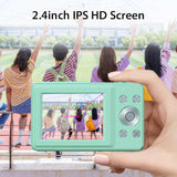 NNEDSZ Pink DC403 Digital Camera Bundle - Fixed Focus, 2.4-Inch Screen, 32GB Memory Card Included