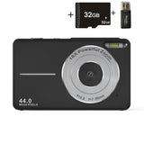 NNEDSZ Black DC403 Digital Camera - 16x Zoom , 2.4-Inch IPS Screen, 32GB Memory Card Included