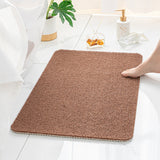 NNEDSZ Brown Non-Slip Loofah-Style Bathroom Mat - Quick-Dry and Soft 44*75cm