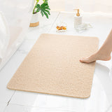 NNEDSZ Beige Non-Slip Loofah-Style Bathroom Mat - Quick-Dry and Soft 44*75cm