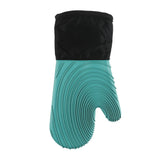 NNEDSZ Green Spiral Pattern Silicone Oven Mitts - Heat Resistant and Non-Slip Design (1 Pair/2 PCS)