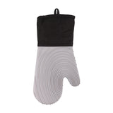NNEDSZ Gray Spiral Pattern Silicone Oven Mitts - Heat Resistant and Non-Slip Design (1 Pair/2 PCS)