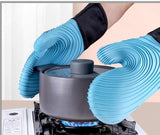 NNEDSZ Gray Spiral Pattern Silicone Oven Mitts - Heat Resistant and Non-Slip Design (1 Pair/2 PCS)