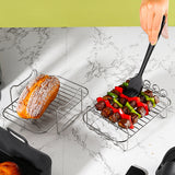 NNEDSZ 9-Piece Air Fryer Accessories Set - Silicone Liners, Grill Racks, Cooking Tools