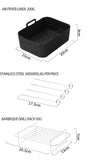 NNEDSZ 9-Piece Air Fryer Accessories Set - Silicone Liners, Grill Racks, Cooking Tools