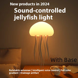 NNEDSZ Hanging With Base Style Jellyfish Shaped Night Light - 1000mAh Rechargeable LED Lamp