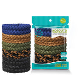NNEDSZ Natural Mosquito Repellent Bracelet - Adjustable and Long-Lasting, Set A (12PCS, Random Colors)