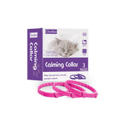 NNEDSZ Pink Calming Collars for Cats - Natural Anxiety Relief, Adjustable, 3 Pack (2 set/6PCS)