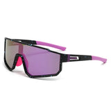 NNEDSZ UV400 Sports Sunglasses with Polarized TAC Lens - Black/Purple