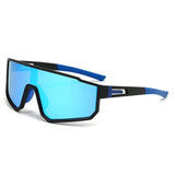 NNEDSZ UV400 Sports Sunglasses with Polarized TAC Lens - Black/Blue