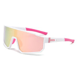 NNEDSZ UV400 Sports Sunglasses with Polarized TAC Lens - White/Pink