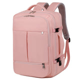 NNEDSZ Large Capacity Travel Backpack with USB Charging Port - Pink
