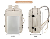 NNEDSZ Gray Capacity Travel Backpack with USB Charging Port - Gray
