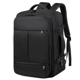 NNEDSZ Large Capacity Travel Backpack with USB Charging Port - Black