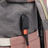 NNEDSZ Multifunctional Diaper Backpack with Mosquito Net and Insulated Pockets - Pink and Grey