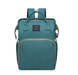 NNEDSZ Multifunctional Diaper Backpack with Mosquito Net and Insulated Pockets - Green