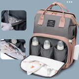NNEDSZ Multifunctional Diaper Backpack with Mosquito Net and Insulated Pockets - Green