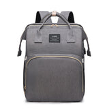 NNEDSZ Multifunctional Diaper Backpack with Mosquito Net and Insulated Pockets -Gray