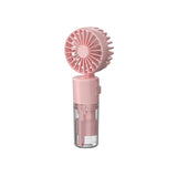 NNEDSZ Portable 4-Speed Mini Spray Fan with Moisturizing Function - F2 Pink (2PCS)
