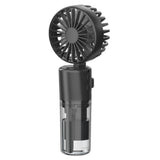 NNEDSZ Portable 4-Speed Mini Spray Fan with Moisturizing Function - F2 Black (2PCS)