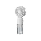 NNEDSZ Portable 4-Speed Mini Spray Fan with Moisturizing Function - F2 White (2PCS)