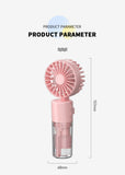 NNEDSZ Portable 4-Speed Mini Spray Fan with Moisturizing Function - F2 White (2PCS)