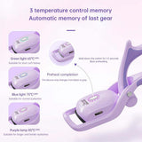 NNEDSZ White Electric Heated Eyelash Curler - 3 Temperature Settings, Rechargeable, Compact Design