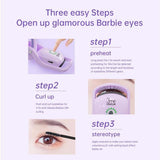 NNEDSZ Purple Electric Heated Eyelash Curler - 3 Temperature Settings, Rechargeable, Compact Design