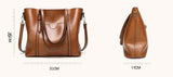 NNEDSZ Elegant PU Leather Tote Bag with Detachable Strap - Black