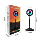 NNEDSZ UFO RGB Sunset Projection Lamp with 16 Colors and Remote Control - Black