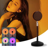 NNEDSZ UFO RGB Sunset Projection Lamp with 16 Colors and Remote Control - Black