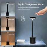 NNEDSZ Touch-Control LED Table Lamp with Adjustable Color Modes - Black