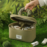 NNEDSZ Portable Waterproof Cosmetic Bag with Handle - Pale Green