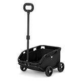 NNEDSZ Black Foldable Pet Travel Wagon for Small Dogs - Lightweight and Portable