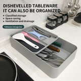 NNEDSZ Kitchen Tableware Rack - Non-Punching Installation, Gray