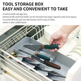 NNEDSZ Kitchen Tableware Rack - Non-Punching Installation, Gray