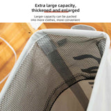 NNEDSZ Rolling Laundry Basket with Wheels - 42L Capacity, Coffee, 39*18.5*58CM
