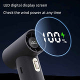 NNEDSZ White Portable High-Speed Turbo Fan with 2000mAh Battery and Multiple Attachments