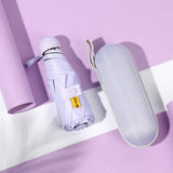 NNEDSZ Purple Compact 5-Fold Umbrella with UV Protection, Wind Resistance, and Travel-Friendly Design