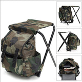 NNEDSZ Camo Foldable Backpack Stool for Outdoor Camping, Fishing, and Hiking