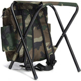 NNEDSZ Camo Foldable Backpack Stool for Outdoor Camping, Fishing, and Hiking