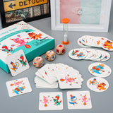 NNEDSZ Dinosaur Circus Matching Game for Kids with Wooden Dice and Timer