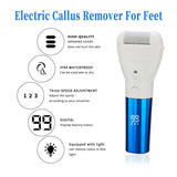 NNEDSZ Rechargeable Electric Callus Remover with Adjustable Speeds and LED Display Dark Blue