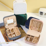 NNEDSZ 2PCS Black Portable Travel Jewelry Box with Mirror and Compartments